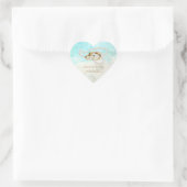 Stickers Coeur Mariage Tropical (Sac)