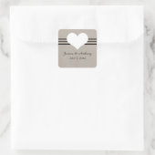Stickers Coeur moderne, Beige (Sac)