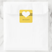 Stickers Coeur moderne Jaune (Sac)
