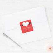 Stickers Coeur moderne, Rouge (Enveloppe)