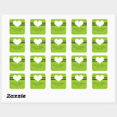 Stickers Coeur moderne, Vert (Feuille)