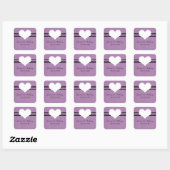 Stickers Coeur Moderne, Violet (Feuille)