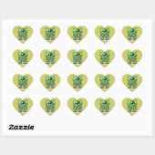 Stickers Coeur Monster Vert (Feuille)