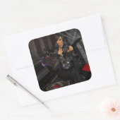 Stickers Coeur Noir gothique (Enveloppe)