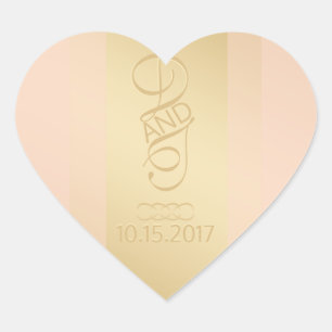 Stickers Coeur Or Blush