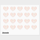 Stickers Coeur Or Blush (Feuille)