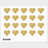 Stickers coeur OR Faux Foil (Feuille)