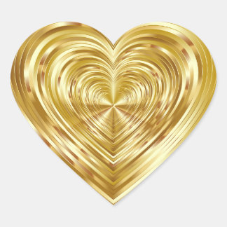 Stickers coeur OR Faux Foil