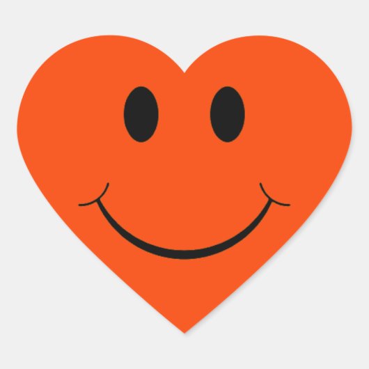 Stickers Coeur orange (Devant)