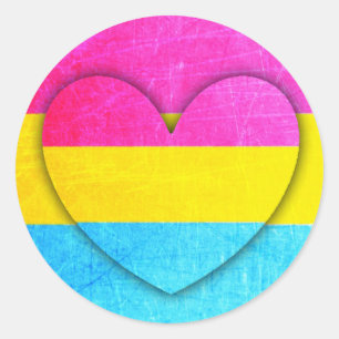 Stickers Coeur Pansexuel