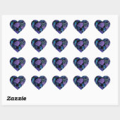 Stickers Coeur Paradise Parrot Tropical (Feuille)