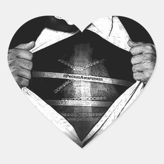 Stickers Coeur PectusAwareness (Devant)