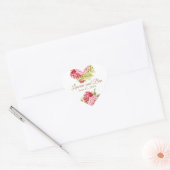 Stickers Coeur Peonies et Hydrangea (Enveloppe)
