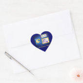 Stickers Coeur petit ange couchant (Enveloppe)