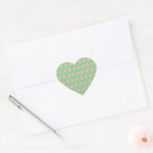 Stickers Coeur Pointe Polka (Sage Green & Pastel P (Enveloppe)
