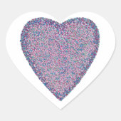 Stickers Coeur Pointillisme coloré (Devant)