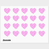 Stickers Coeur Pois rose (Feuille)
