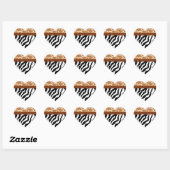 Stickers Coeur poster de animal (Feuille)