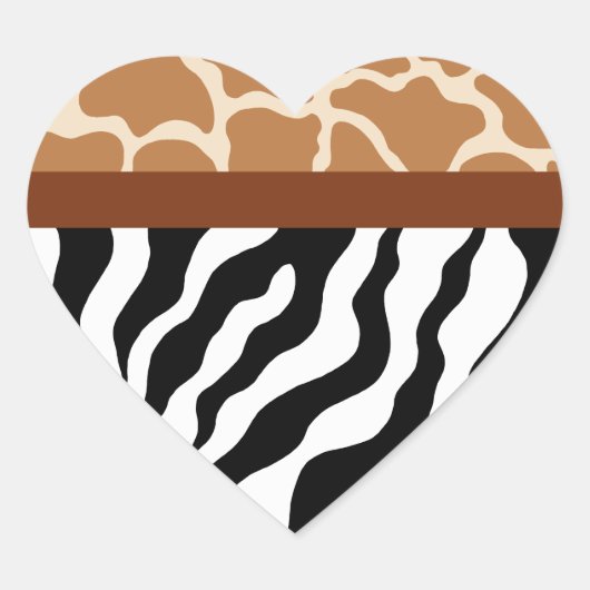 Stickers Coeur poster de animal (Devant)