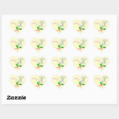 Stickers Coeur pour Abby (Feuille)