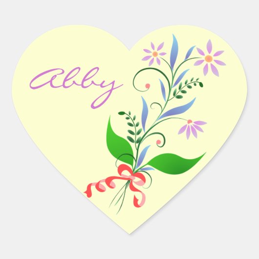 Stickers Coeur pour Abby (Devant)