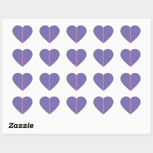 Stickers Coeur pourpre (Feuille)