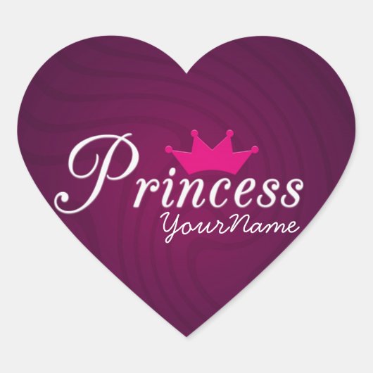 Stickers Coeur Princesse (Devant)
