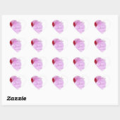 Stickers Coeur Radiant Orchid Mariage (Feuille)