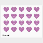 Stickers Coeur Radiant Orchid Mariage (Feuille)