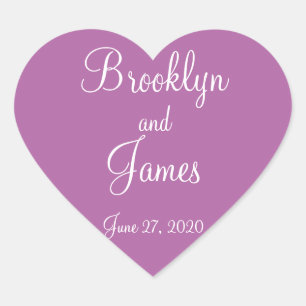 Stickers Coeur Radiant Orchid Mariage