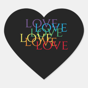 Stickers Coeur RAINBOW LOVE II