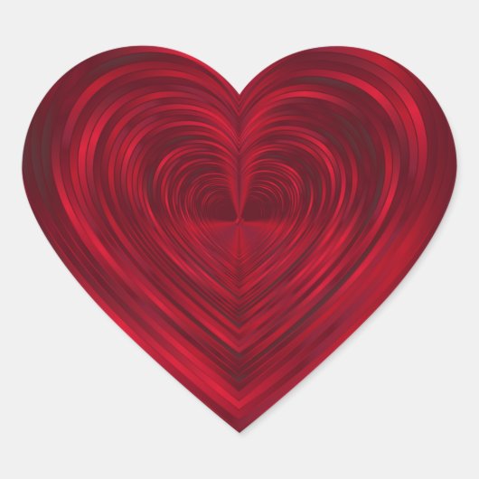 Stickers Coeur Red Faux Foil (Devant)