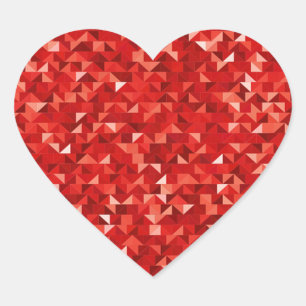 Stickers Coeur Red Faux Foil