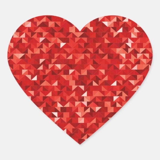 Stickers Coeur Red Faux Foil (Devant)