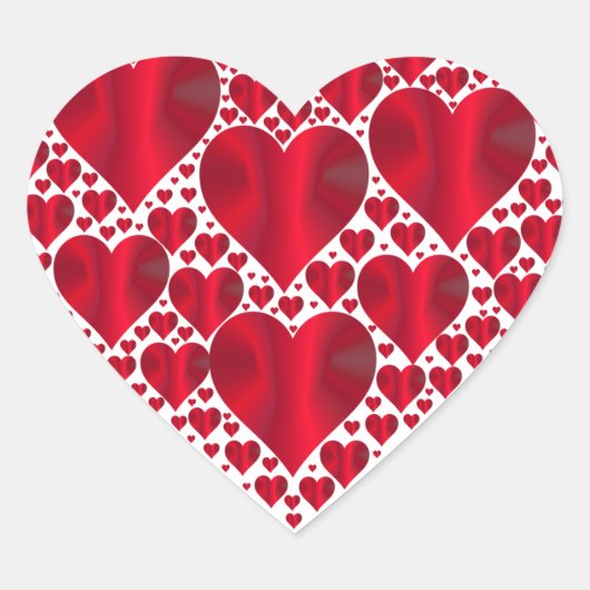 Stickers Coeur Red Faux Foil (Devant)