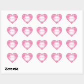 Stickers Coeur rose (Feuille)