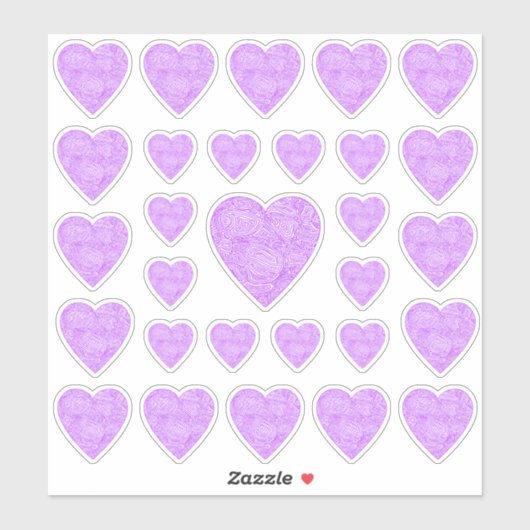 Stickers Coeur rose (Feuille)