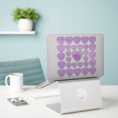 Stickers Coeur rose (Ordinateur portable sur le bureau)