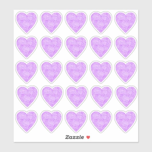 Stickers Coeur rose (Feuille)