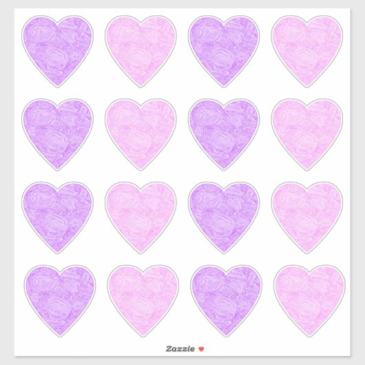 Stickers Coeur rose (Feuille)