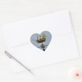 Stickers Coeur Rose Compass (Enveloppe)