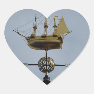 Stickers Coeur Rose Compass