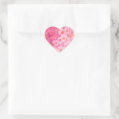 Stickers Coeur rose Hydrangea Fleurs (Sac)