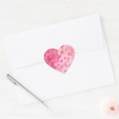 Stickers Coeur rose Hydrangea Fleurs (Enveloppe)
