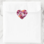 Stickers Coeur Rose mariage (Sac)