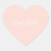 Stickers Coeur rose mou (Devant)