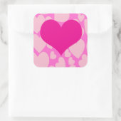 Stickers Coeur Rose Romantique. (Sac)