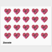 Stickers Coeur Rose Rosy (Feuille)