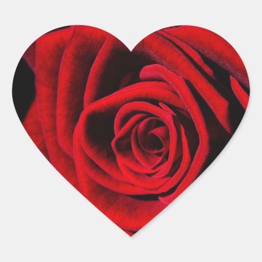 Stickers Coeur Rose rouge et joints d'enveloppe (Devant)