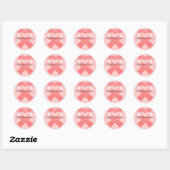 Stickers Coeur rose Ruban (Feuille)